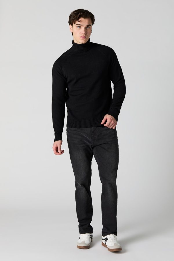 Solid Turtleneck Sweater - 图片 6