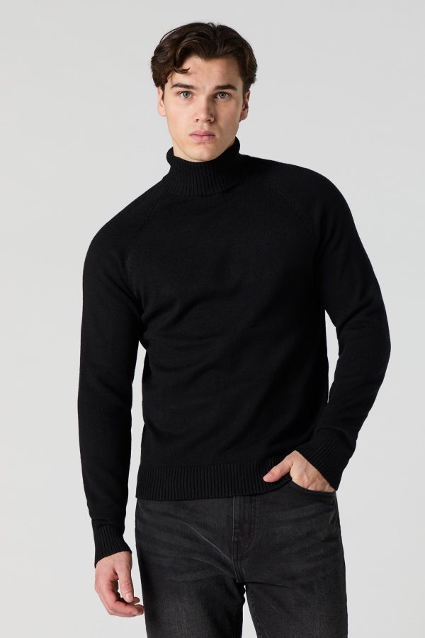 Solid Turtleneck Sweater - 图片 4