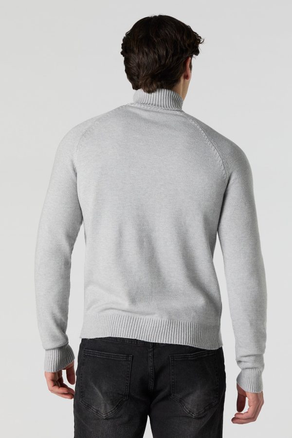 Solid Turtleneck Sweater - 图片 8