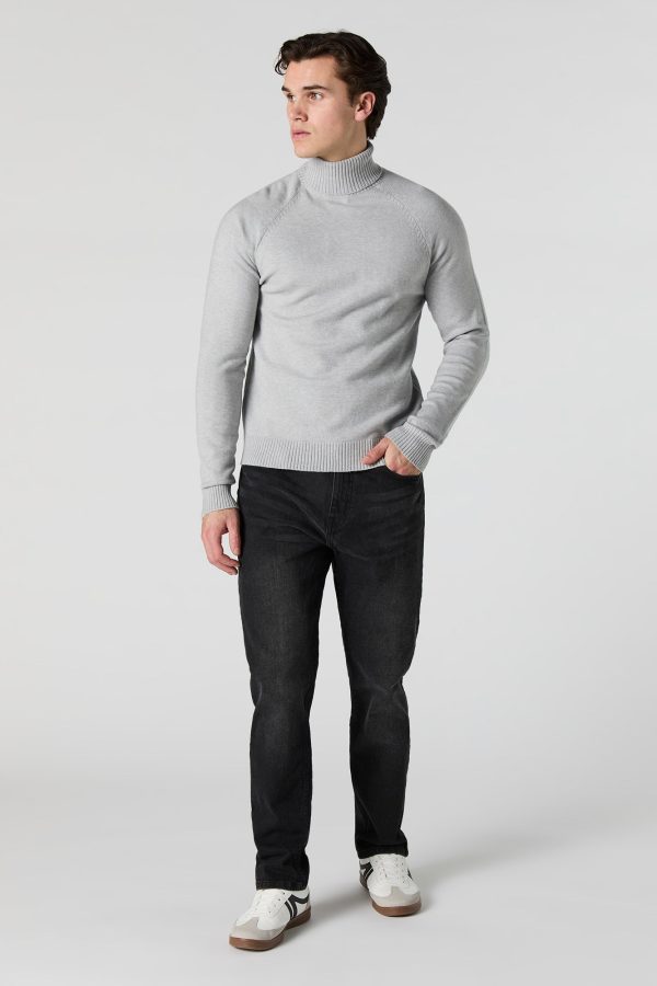 Solid Turtleneck Sweater - 图片 9