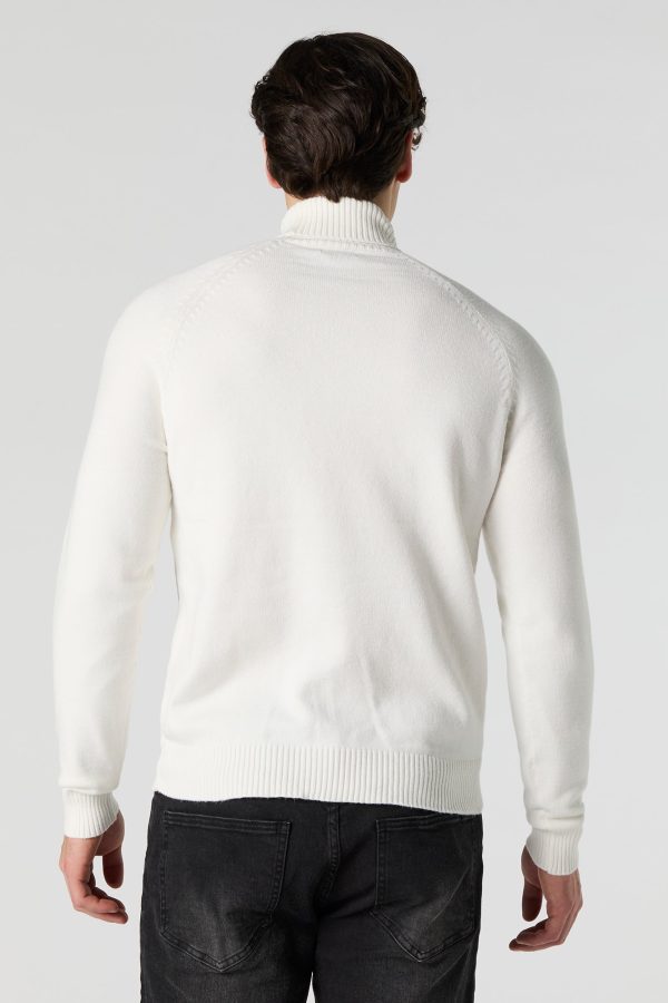 Solid Turtleneck Sweater - 图片 11