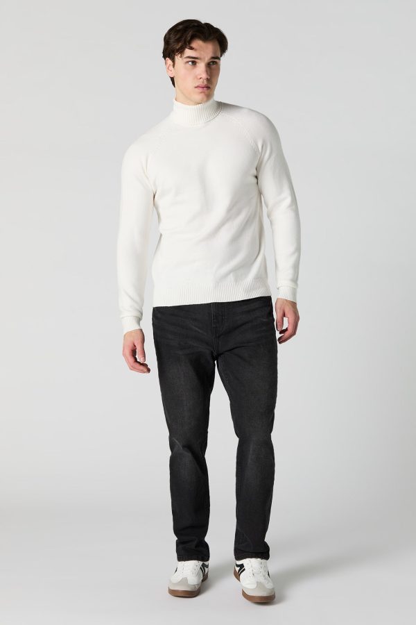 Solid Turtleneck Sweater - 图片 12