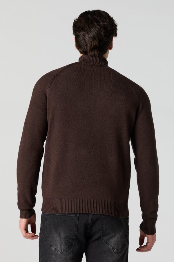 Solid Turtleneck Sweater - 图片 14