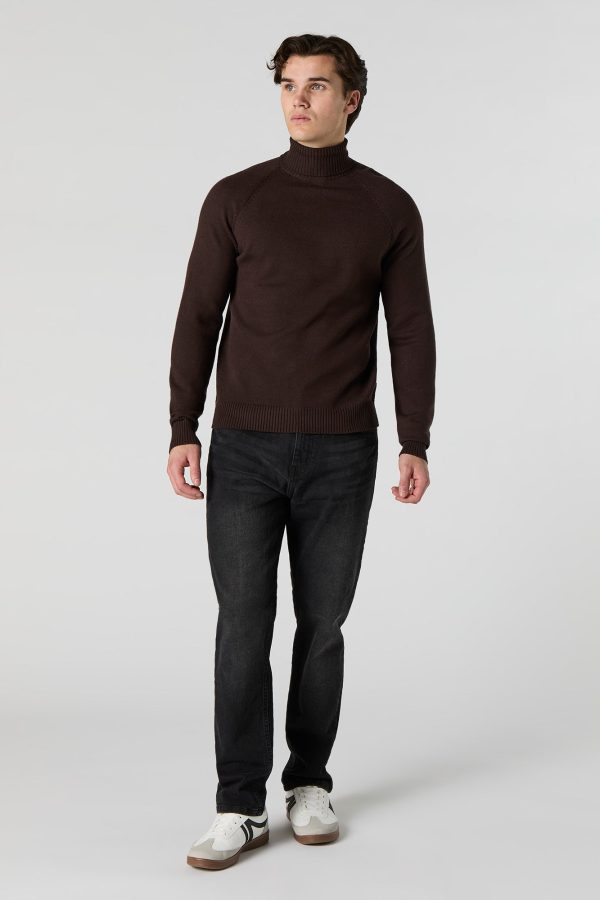 Solid Turtleneck Sweater - 图片 15