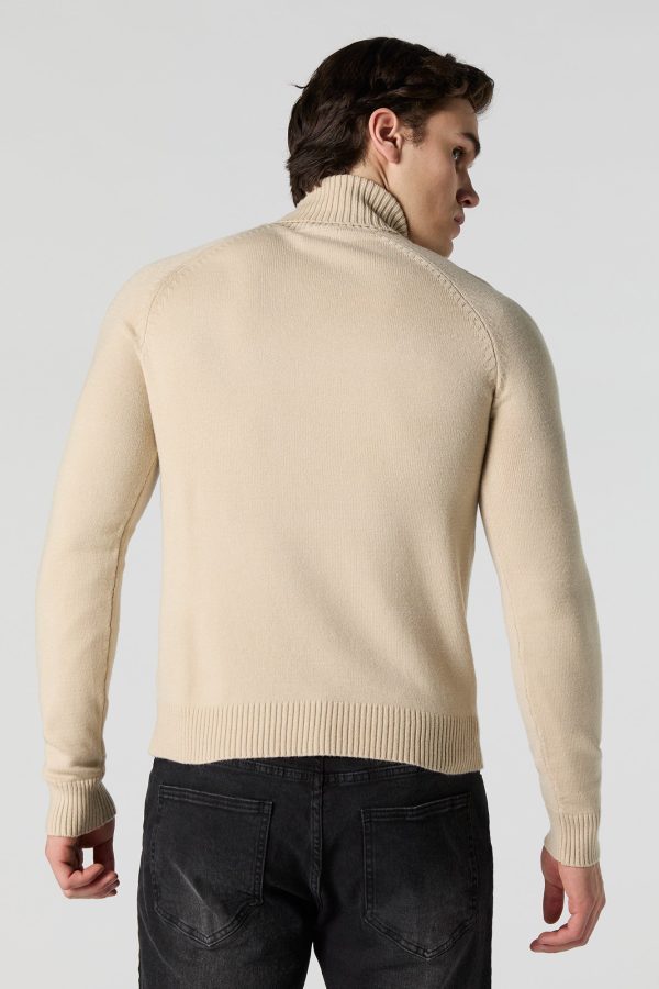 Solid Turtleneck Sweater - 图片 17