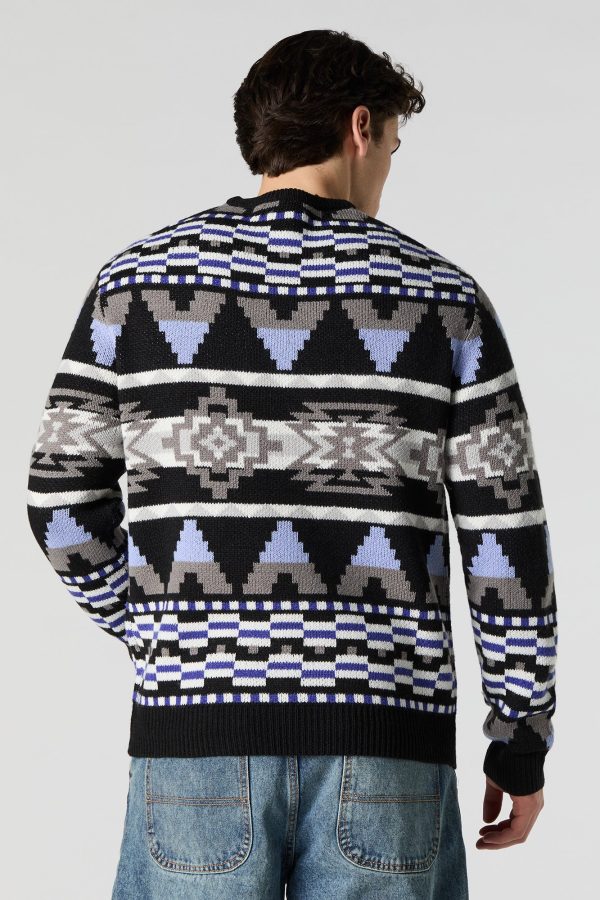 Fair Isle Jacquard Knit Sweater - 图片 2