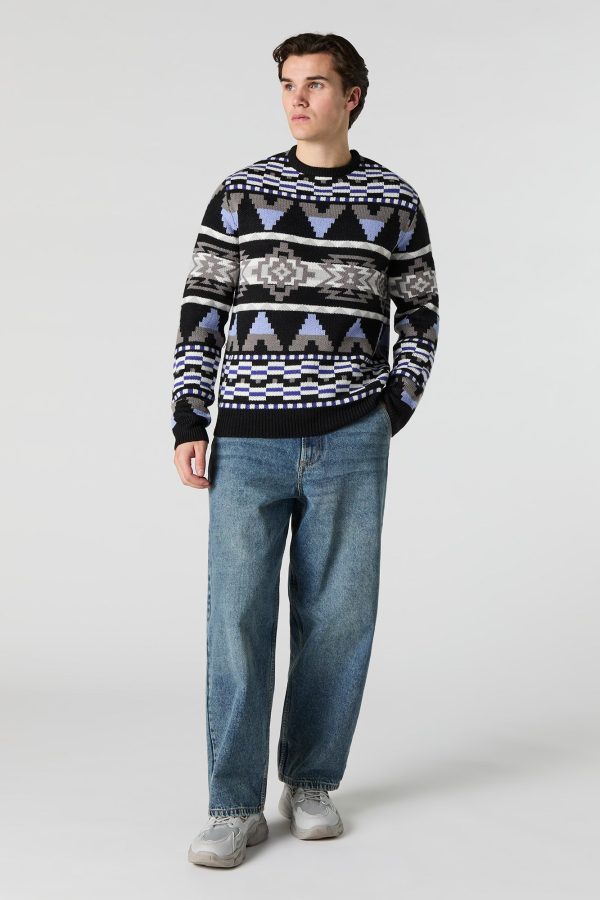 Fair Isle Jacquard Knit Sweater - 图片 3