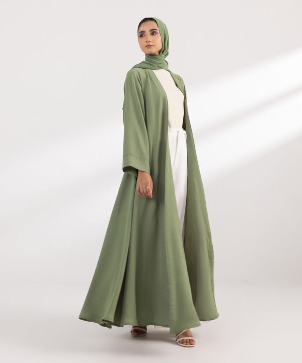 Front Open Abaya Set