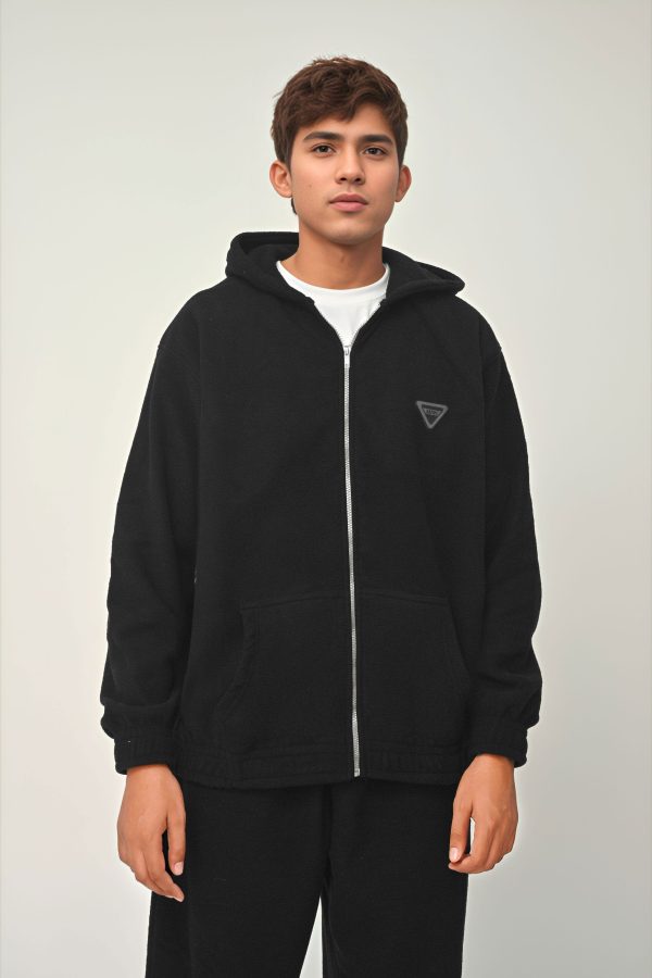 BHM Men's Polar Fleece Oversized Zipper Hoodie - 图片 3