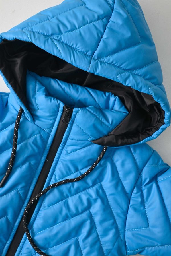 Cut Label Boy's Chevron Hooded Puffer Jacket - 图片 4