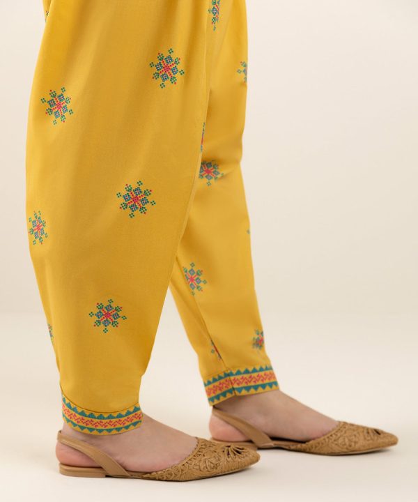 Printed Lawn Tapered Shalwar - 图片 2