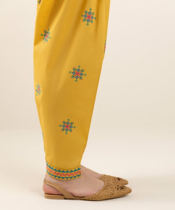 Printed Lawn Tapered Shalwar - 图片 3