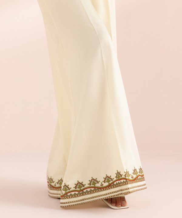 Embroidered Silk Sharara - 图片 4