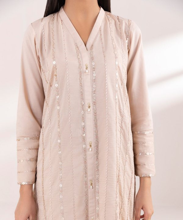 Embroidered Zari Lawn Shirt - 图片 5