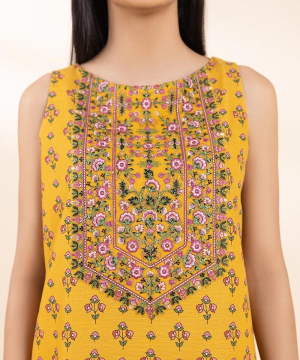 2 Piece - Embroidered Khaddar Suit - 图片 4