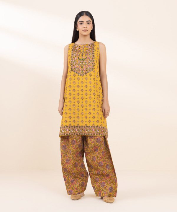 2 Piece - Embroidered Khaddar Suit