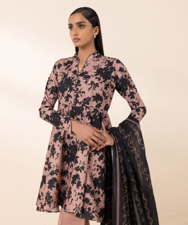 3 Piece - Printed Light Khaddar Suit - 图片 2