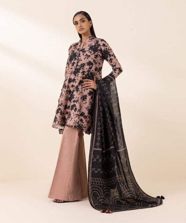 3 Piece - Printed Light Khaddar Suit