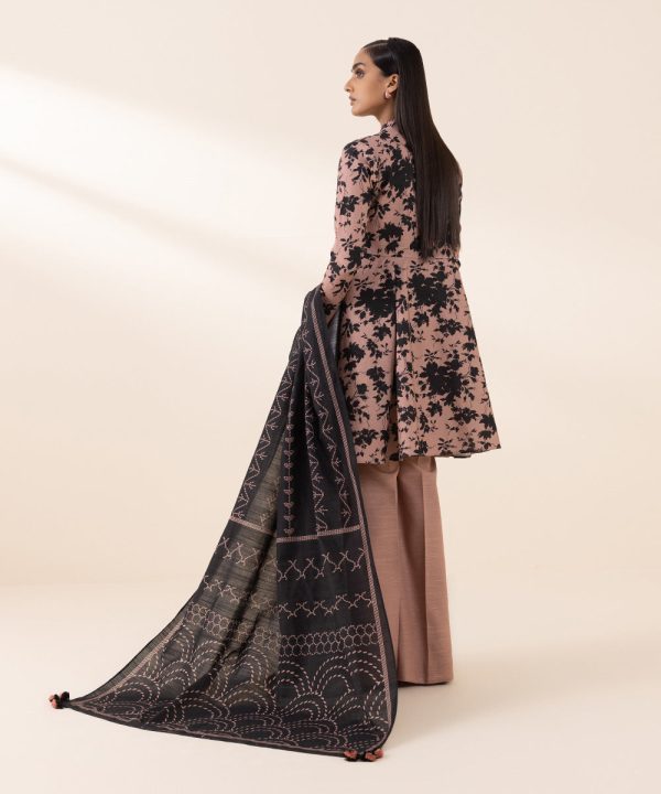 3 Piece - Printed Light Khaddar Suit - 图片 3