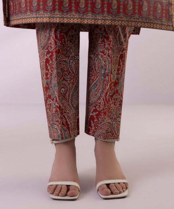 Printed Cambric Cigarette Pants - 图片 2