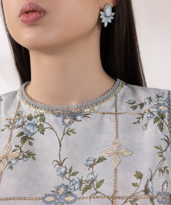 Embroidered Lawn Shirt - 图片 6