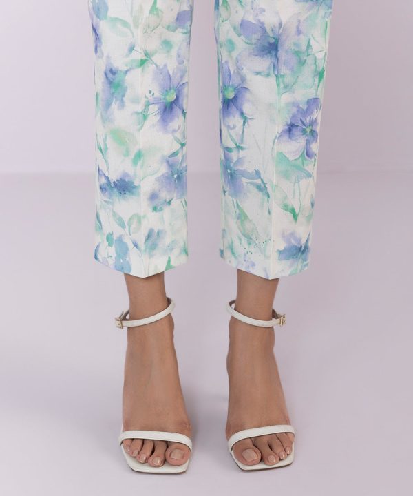 Printed Cambric Straight Pants - 图片 2