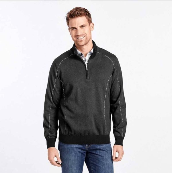 Men's 1/4 Zipper Exquisite Minor Fault Fleece Sweatshirt - 图片 7