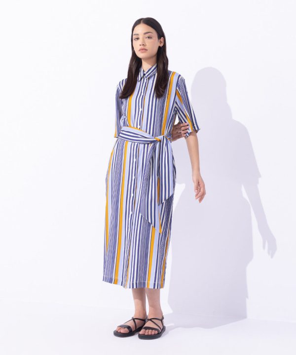 Striped Dress With Belt