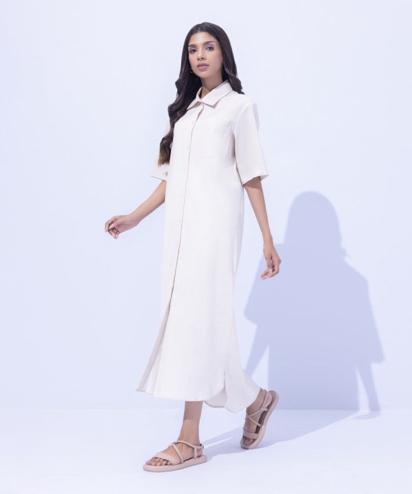 Seersucker Shirt-Dress with Pocket - 图片 6