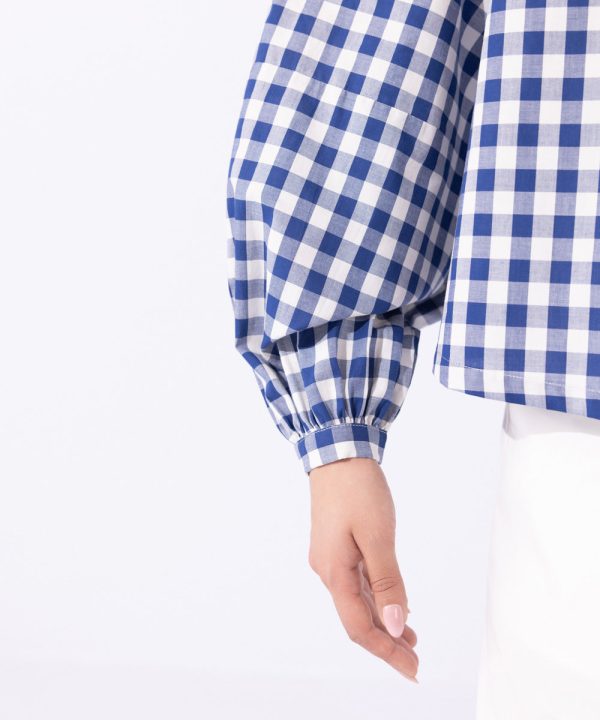 Loose-Fit Gingham Top - 图片 6