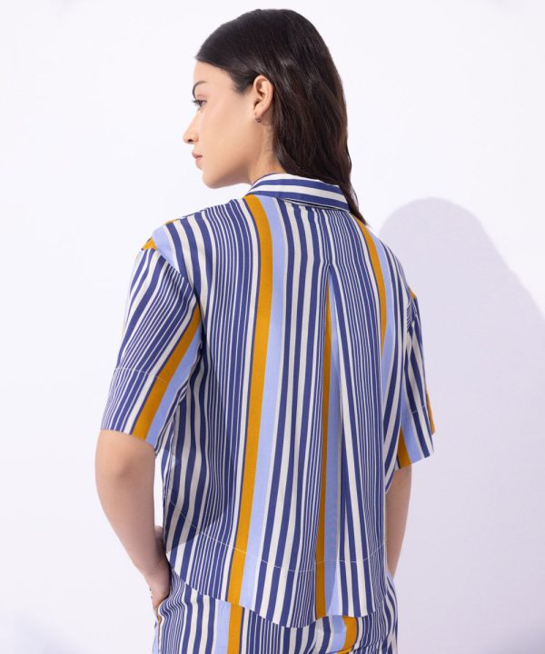 Short Sleeved Striped Shirt - 图片 5