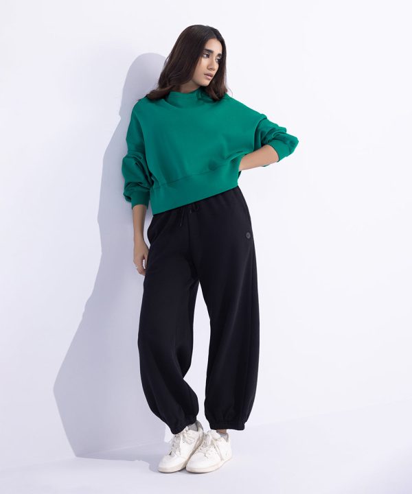 Scuba Oversized Cropped Sweatshirt