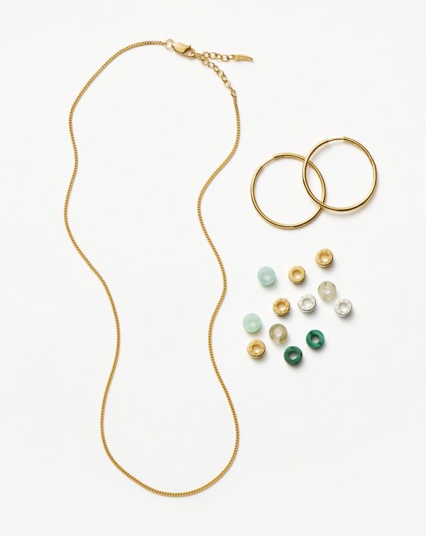 Abacus Beaded Gemstone Make-Your-Own Set | 18ct Recycled Gold Vermeil on Recycled Sterling Silver