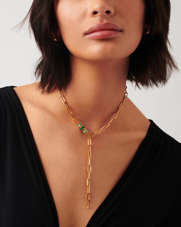 Abacus Beaded Spinning Charm Necklace | 18ct Recycled Gold Plating on Brass - 图片 3