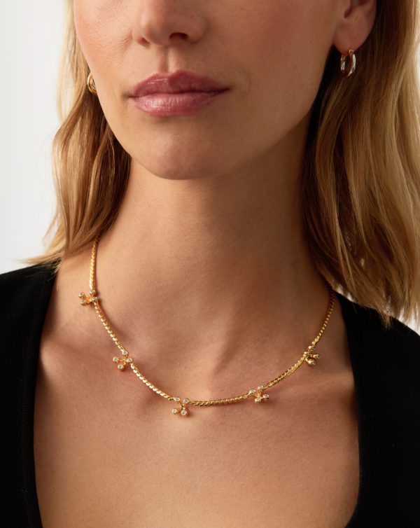 Atom Charm Necklace | 18ct Gold Plated Cubic Zirconia - 图片 2