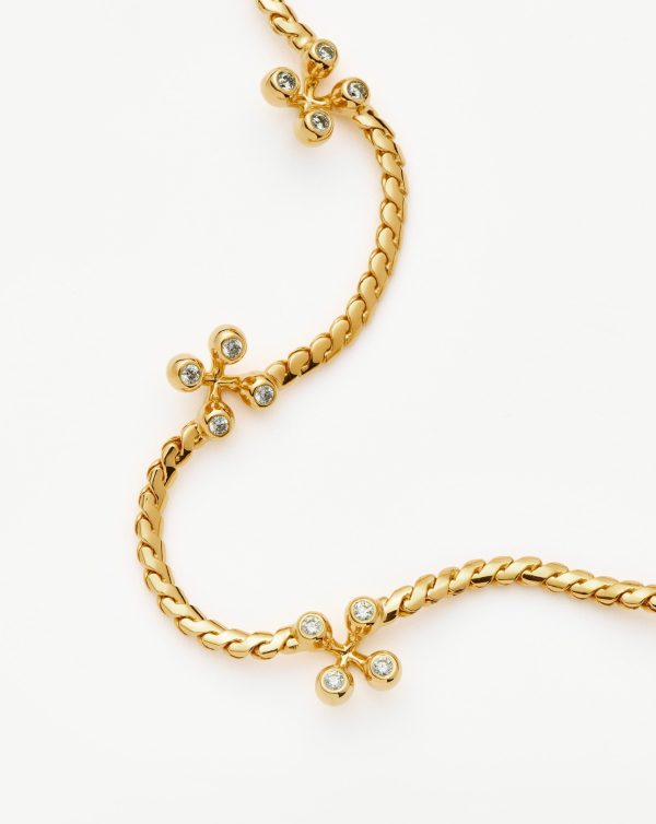 Atom Charm Necklace | 18ct Gold Plated Cubic Zirconia - 图片 5