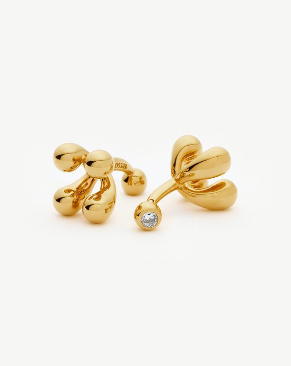 Atom Cufflinks | 18ct Gold Plated Cubic Zirconia