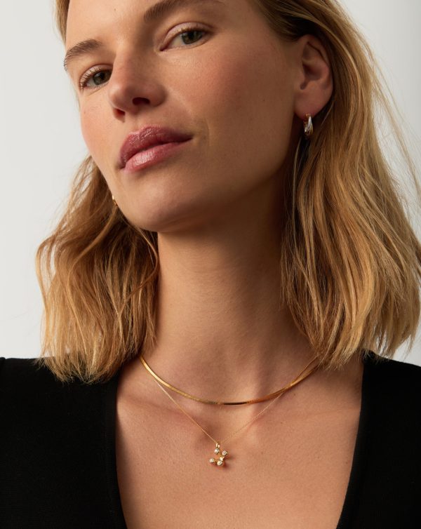 Atom Pendant Necklace | 18ct Gold Vermeil Cubic Zirconia - 图片 2