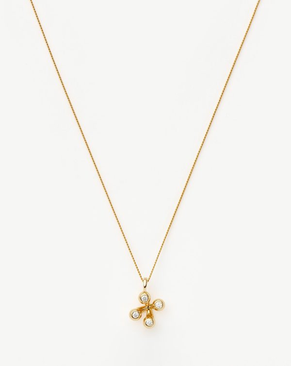 Atom Pendant Necklace | 18ct Gold Vermeil Cubic Zirconia