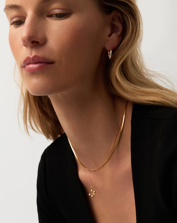 Atom Pendant Necklace | 18ct Gold Vermeil Cubic Zirconia - 图片 6