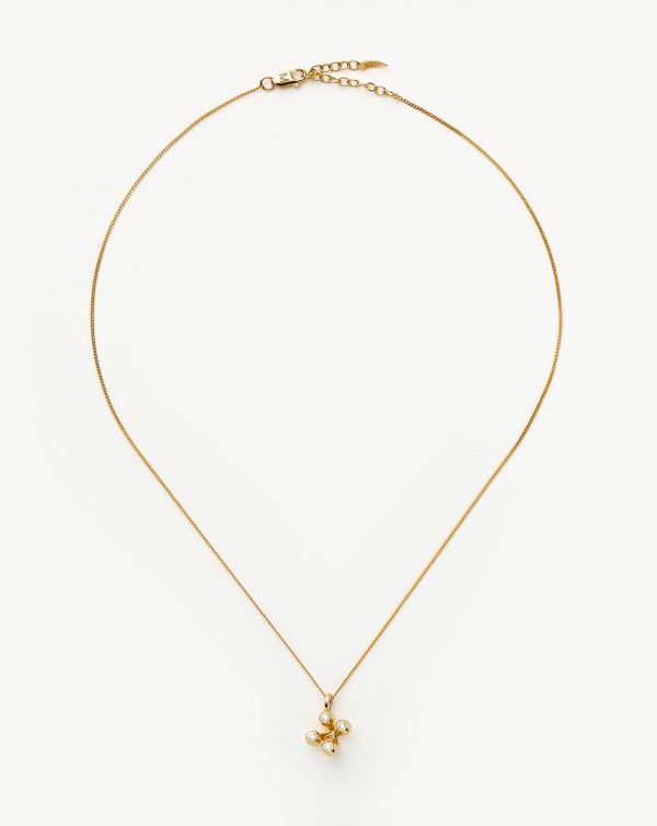 Atom Pendant Necklace | 18ct Gold Vermeil Cubic Zirconia - 图片 5