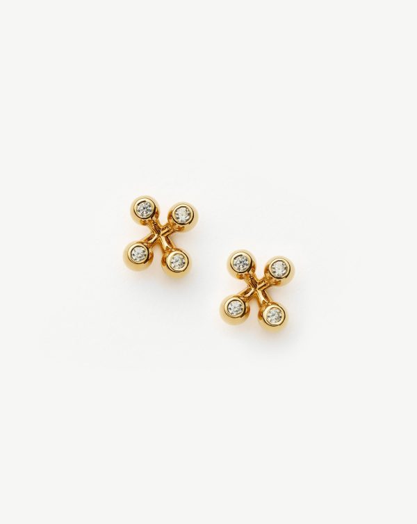 Atom Stud Earrings | 18ct Gold Vermeil