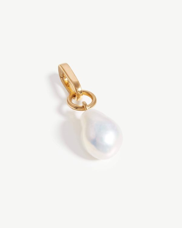 Baroque Pearl Clip-On Pendant | 18ct Gold Plated/Pearl