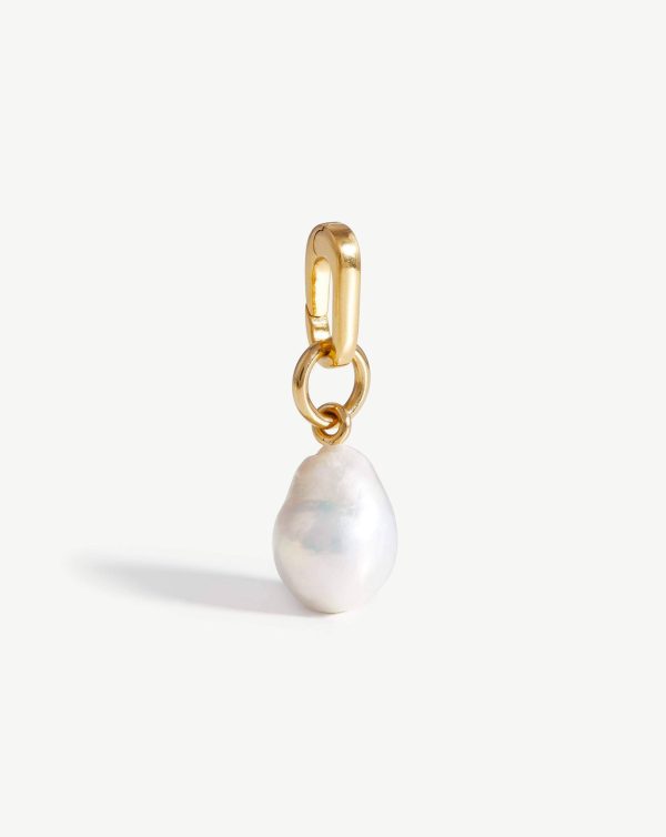 Baroque Pearl Clip-On Pendant | 18ct Gold Plated/Pearl - 图片 5