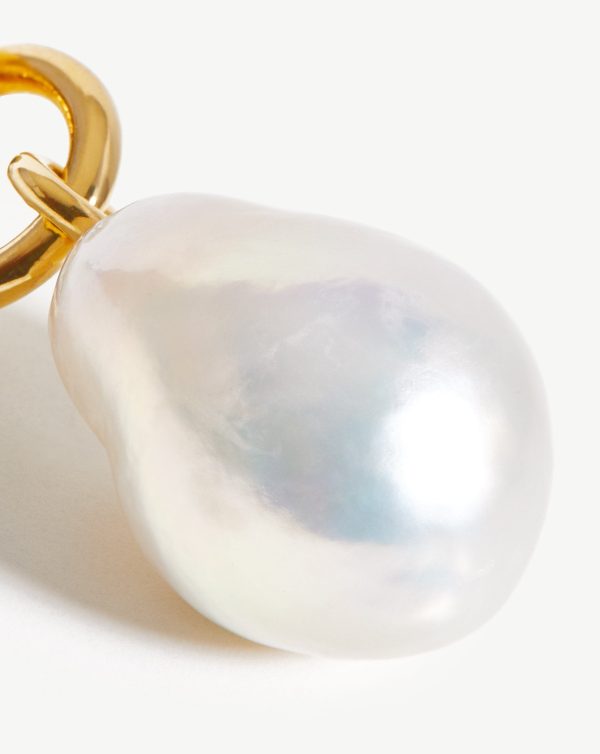 Baroque Pearl Clip-On Pendant | 18ct Gold Plated/Pearl - 图片 4