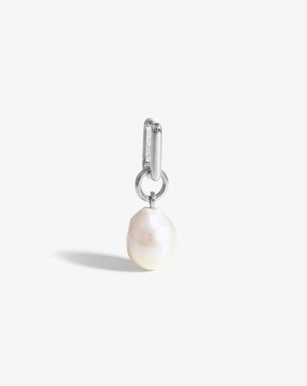 Baroque Pearl Single Ovate Earring | Sterling Silver/Pearl - 图片 5