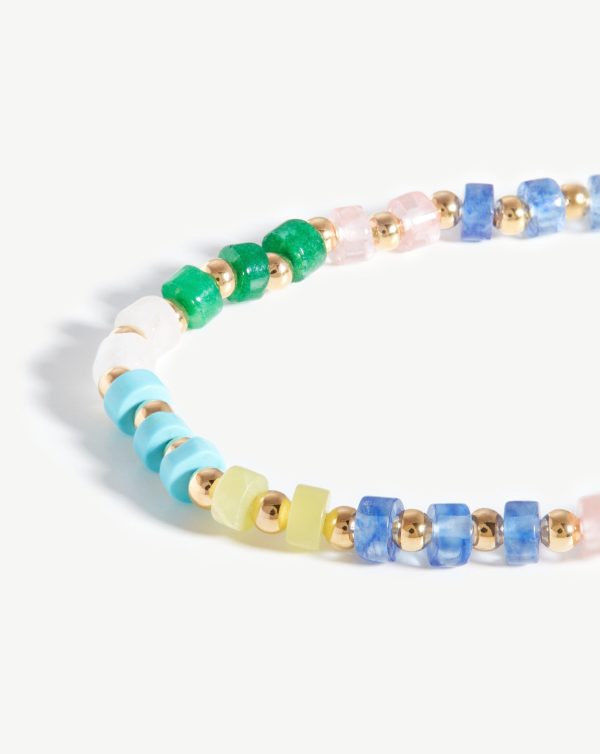 Beaded Anklet | 18ct Gold Plated/Multi Pastel Beaded - 图片 4