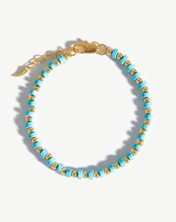 Beaded Bracelet | 18ct Gold Plated/Turquoise