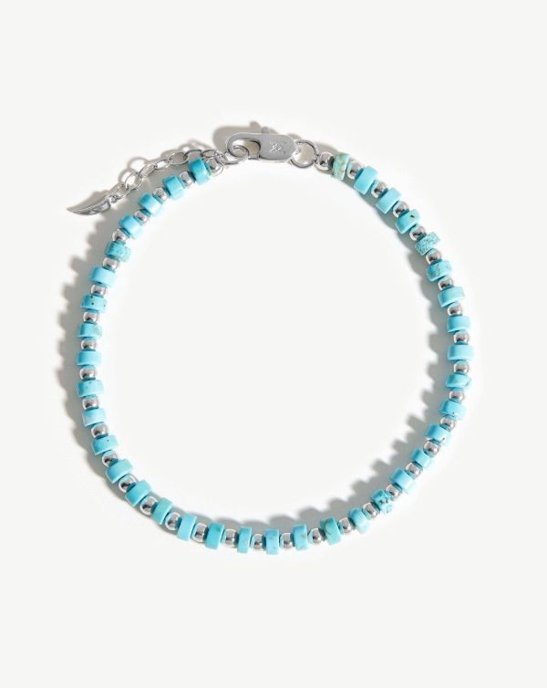 Beaded Bracelet | Silver Plated/Turquoise