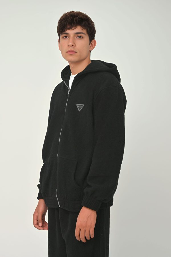 BHM Men's Polar Fleece Oversized Zipper Hoodie - 图片 5